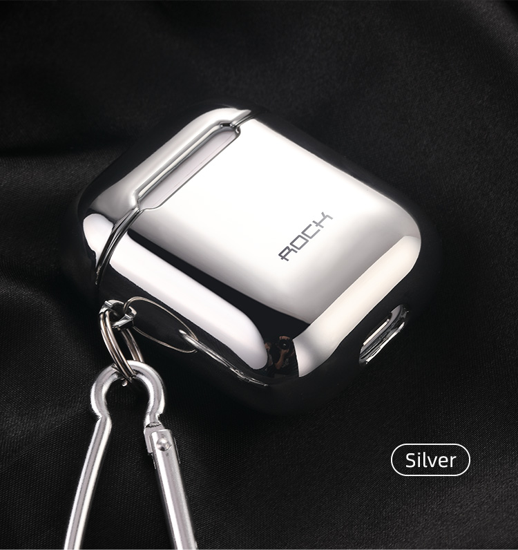 Bao case cho airposd 1 / 2 chống sốc hiệu ROCK RPC-1483 mỏng 2mm, bảo vệ toàn diện, vật liệu cao cấp - Hàng nhập khẩu