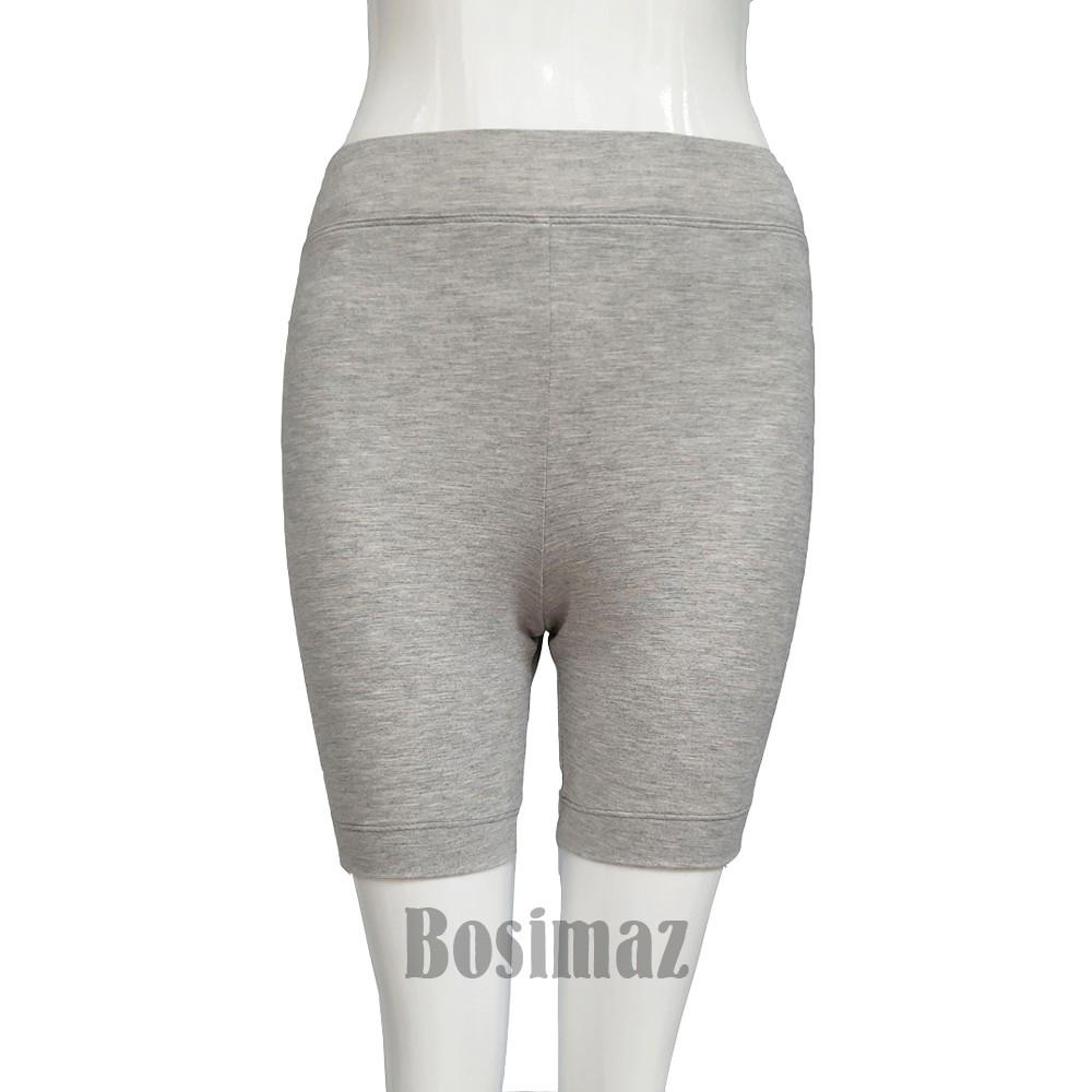 Quần Legging Nữ Bosimaz MS345 đùi không túi màu tiêu xám nhạt cao cấp, thun co giãn 4 chiều, vải đẹp dày, thoáng mát