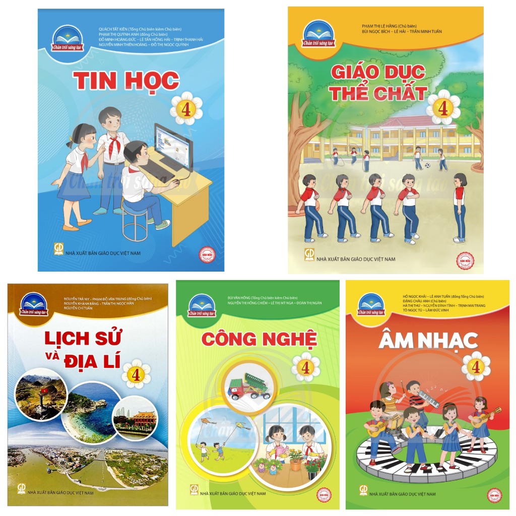 Bộ sách giáo khoa Lớp 4- Chân Trời Sáng Tạo (13 quyển- Kèm bìa nilong bao sách)
