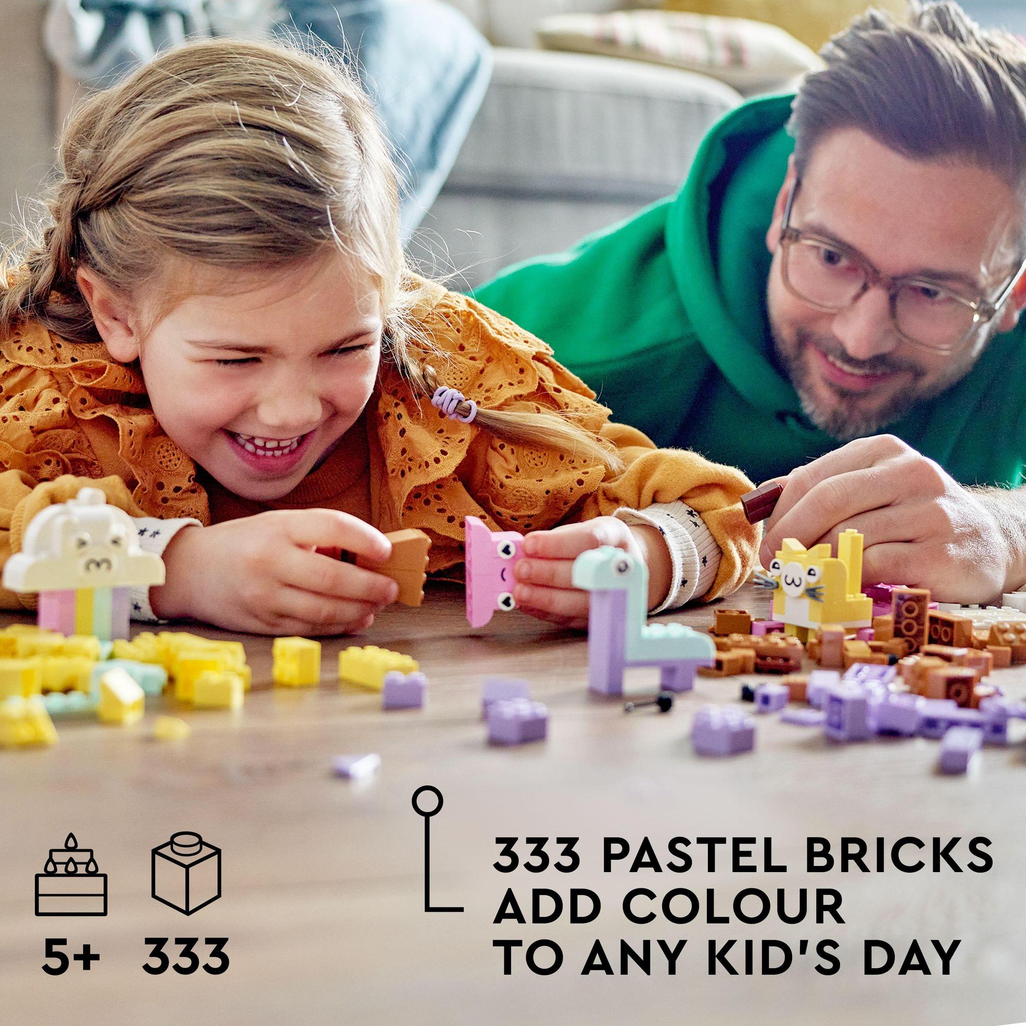 LEGO Classic 11028 Bộ Gạch Sáng Tạo Pastel Dễ Thương (333 chi tiết)