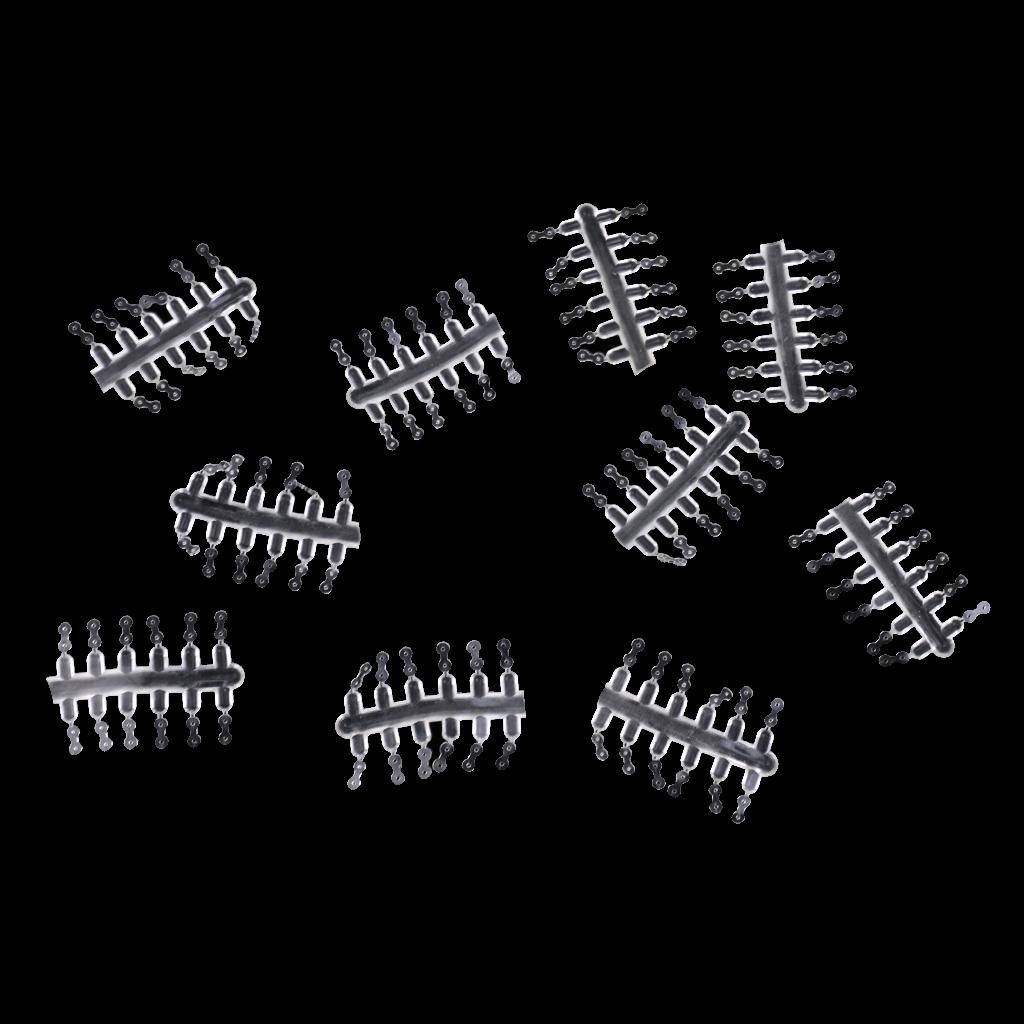 10pc Carp Fishing Boilie Stop Double Ring Rubber Hair Rig Bait Stopper Clear