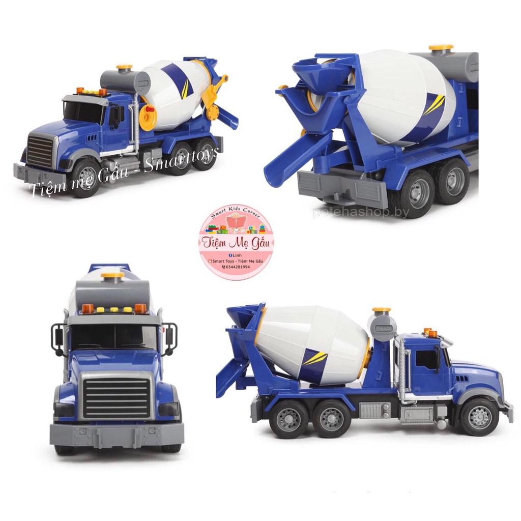 HÀNG LOẠI 1 LỐP CAO SU XE TRỘN BÊ TÔNG CỠ ĐẠI CAO CẤP MIXER TRUCK TOYSTAR CÓ ĐÈN, ÂM THANH, XOAY BỒN CHO BÉ