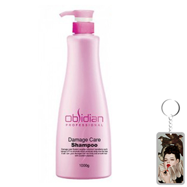 Dầu gội tái tạo tóc Obsidian Professional Damage Care Shampoo Hàn Quốc 1000ml tặng kèm móc khoá