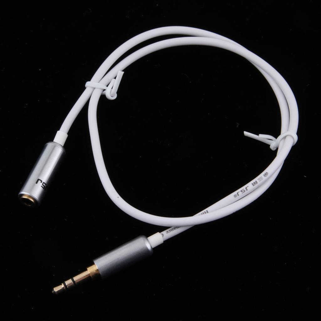 3.5mm Male to Female Auxiliary Stereo Audio Headphone Jack AUX Cable 0.5meter