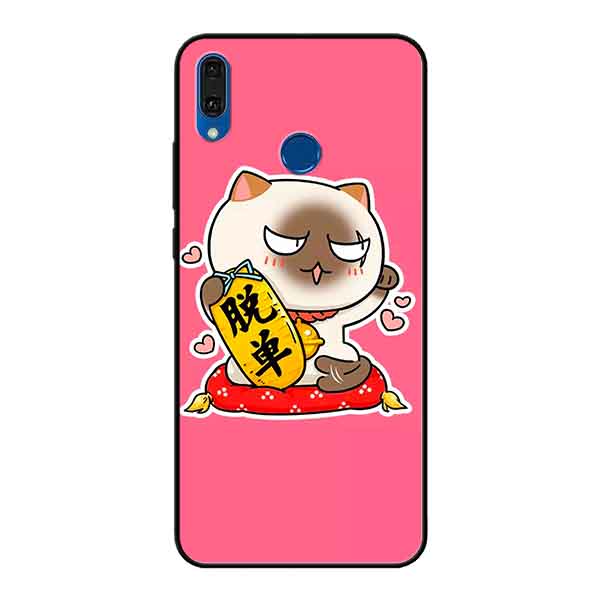 Ốp Lưng in cho Huawei Y9 2019 Mẫu Mèo May Mắn 8 - Hàng Chính Hãng