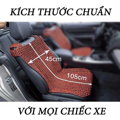 Lót Ghế Ôtô Hạt Gỗ Cẩm Lai Size 104x45cm