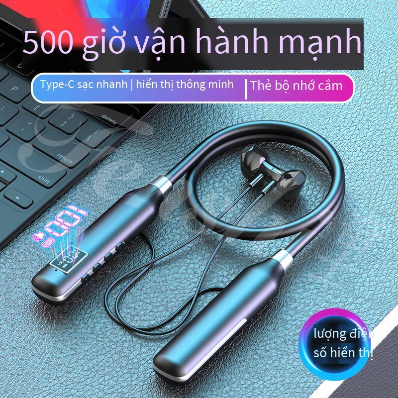 Giá thấp nhất Tai nghe bluetooth Fenshi 8017 hai tai treo cổ loại bán trong tai đa năng hiển thị âm lượng bán hàng trực tiếp