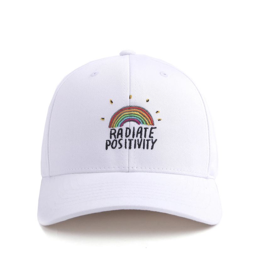 PREMI3R Mũ lưỡi trai ballcap Rainbow white Mũ lưỡi trai phong cách hàn quốc nón thương hiệu chính hãng