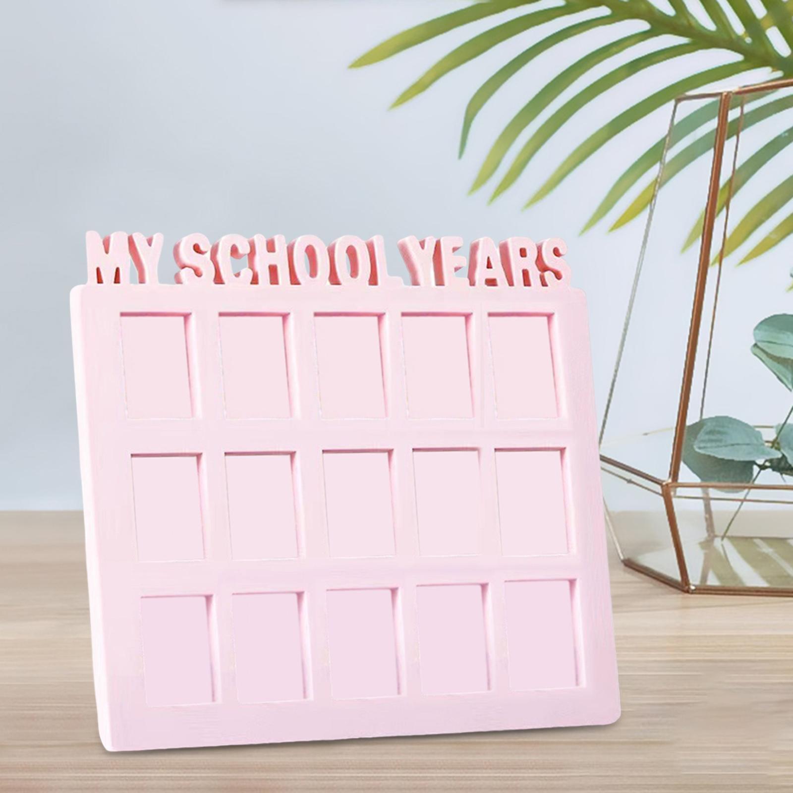 School Years Picture Frame Gift Graduation Photo Frame Displays 15 1.6x2 Pictures for Wall and Tabletop