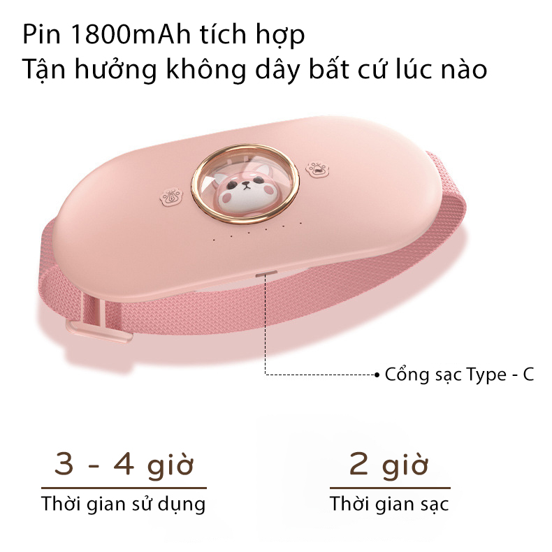 Má́y massage làm ấm bụng giảm đau,nhỏ gọn-  D1413