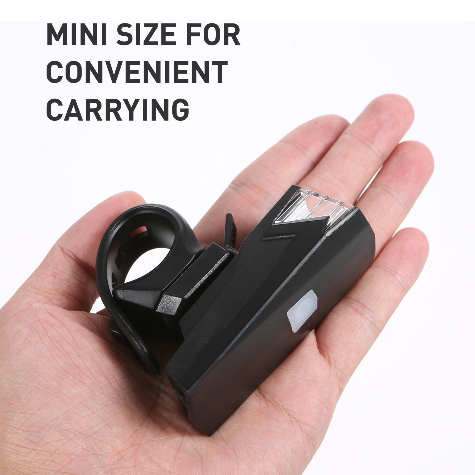 Đèn xe đạp có thể sạc lại USB đi đêm siêu sáng với đèn LED phía sau