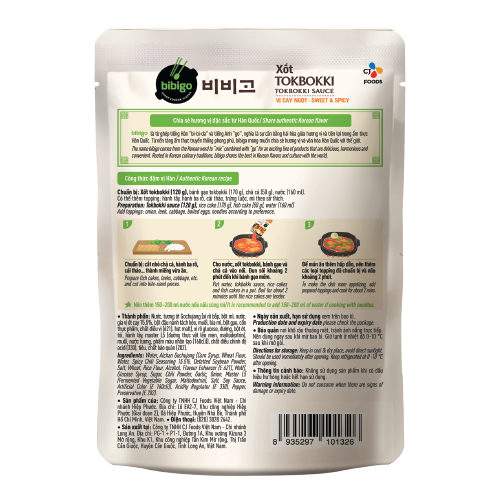 Xốt Tokbokki kiểu Hàn Quốc Bibigo 120g