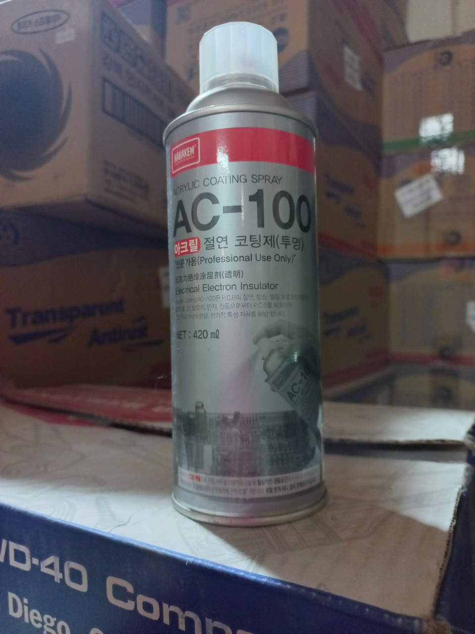 Sơn phủ chống ẩm cách điện AC-100, NABAKEM. 420ml