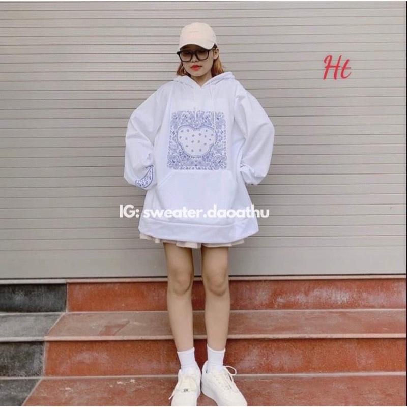 Áo hoodie hoa văn chuột H2A