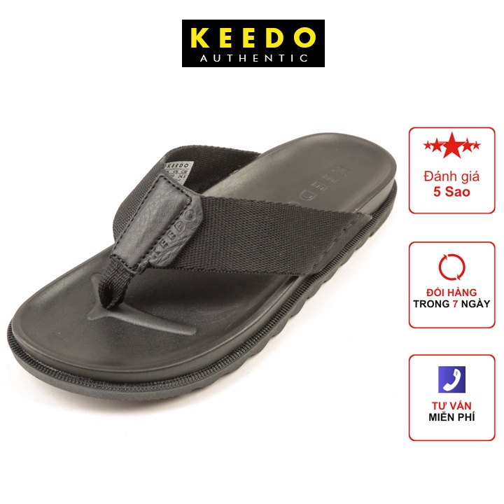 Dép kẹp nam quai dù cao cấp KEEDO KD00103 Full Box