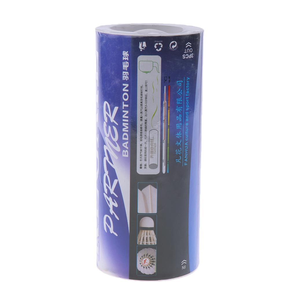 3 Pieces Badminton Balls Shuttlecocks Badminton Birdies Balls with Good Stability and Durability