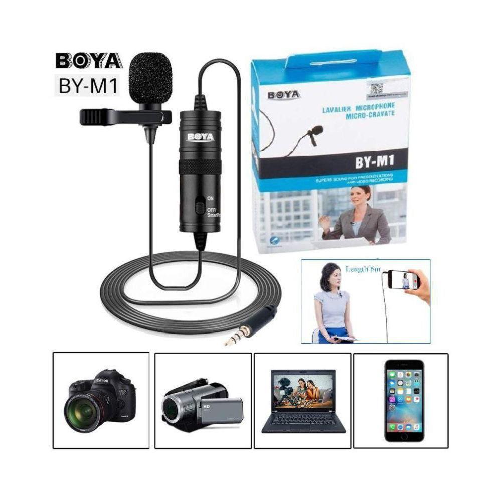 Micro Ghi Âm Cài Áo Boya M1 -Mic Thu Âm Chuyên Nghiệp Cho Youtuber, Tiktok, Livestream Bán Hàng Online