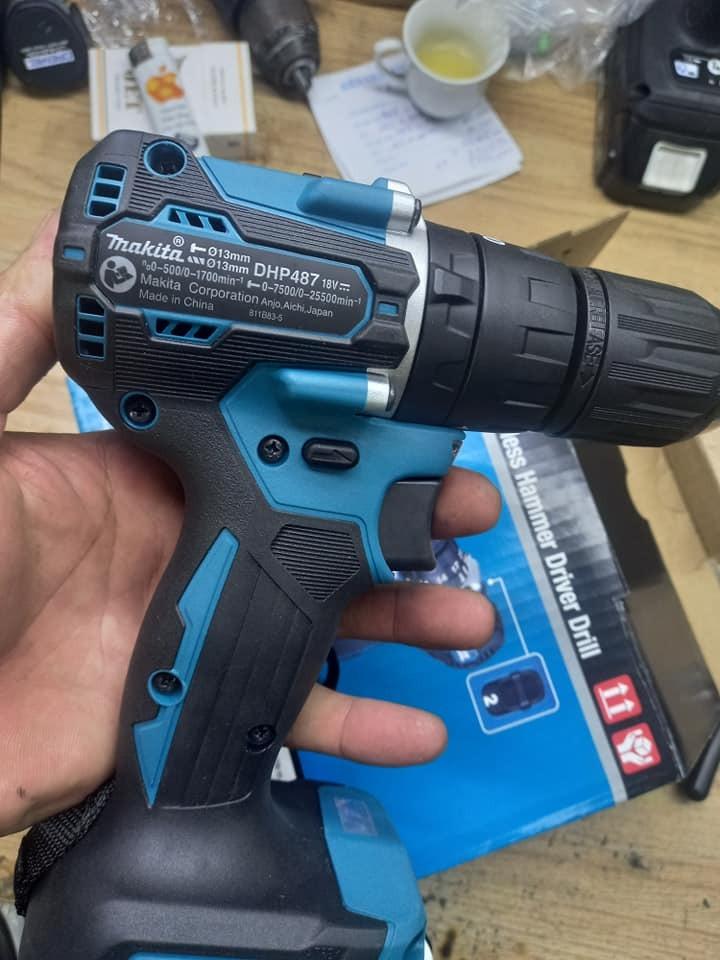 MÁY KHOAN BÚA, VẶN VÍT DÙNG PIN MAKITA DHP487Z- HÀNG CHÍNH HÃNG