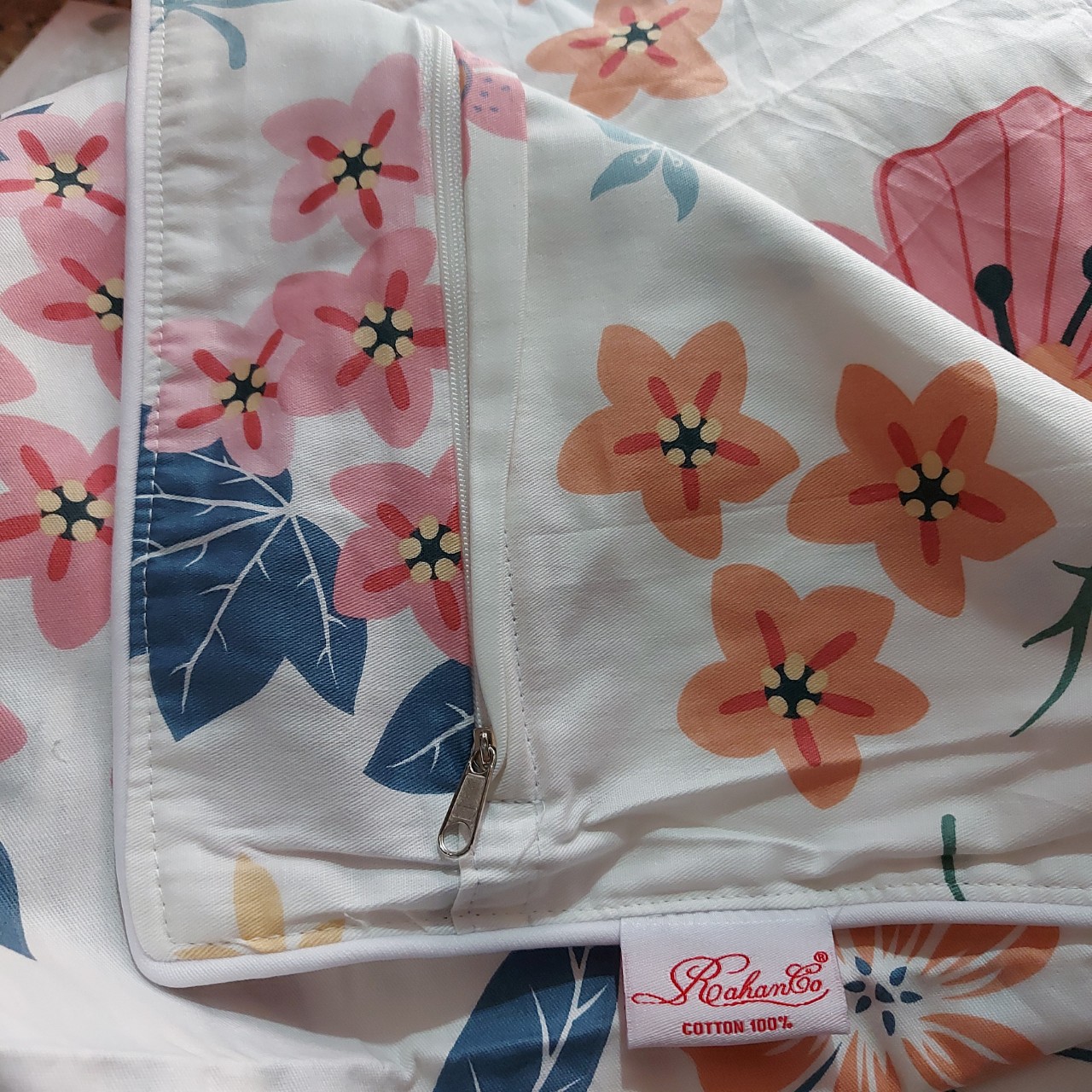 Bao Gối Năm RAHANCO Kích Thước 40x60 – 100% Cotton – Kiểu Dáng Sang Trọng – Khóa Kéo Bền Đẹp