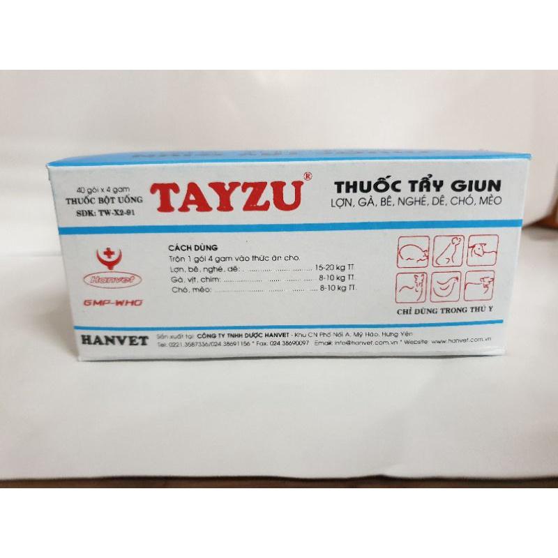 1 hộp 40 gói tayzu xanh hỗ trợ gi.un vật nuôi