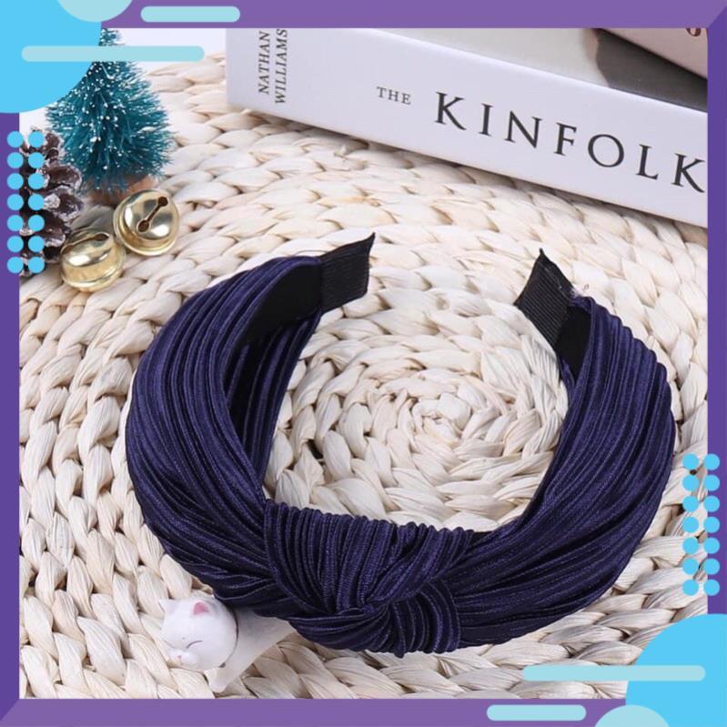 Bờm turban vải lụa nhăn mẫu siêu chất