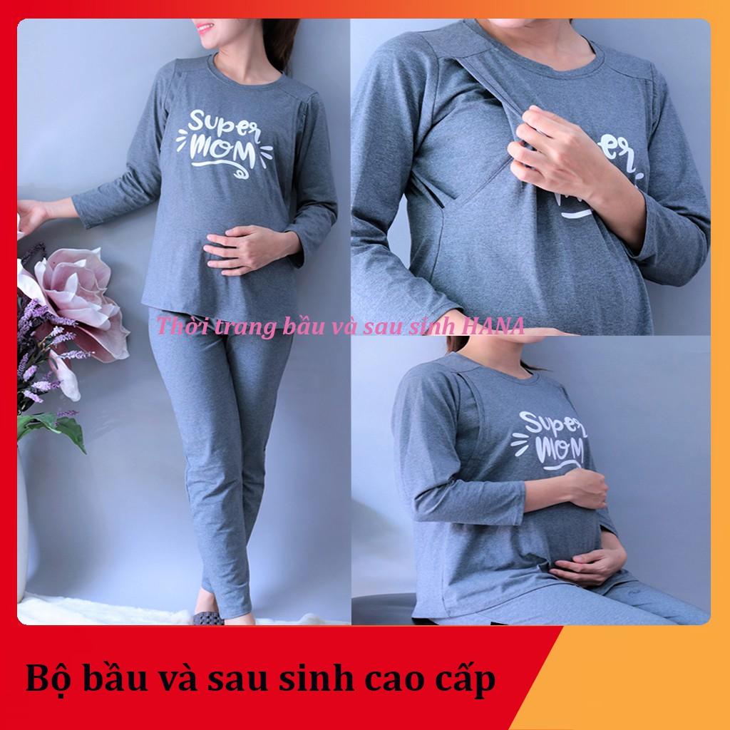 ĐỒ BỘ BẦU VÀ SAU SINH DÀI TAY THU ĐÔNG 2019