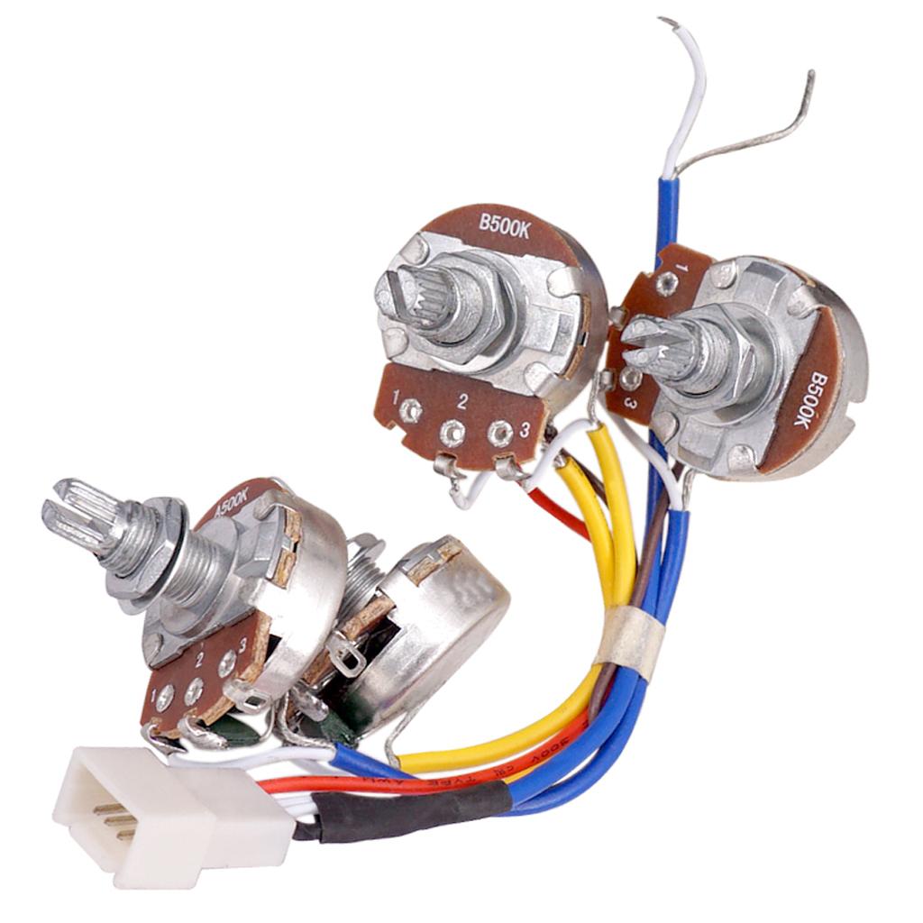 Guitar Potentiometer A500K B500K Pot w Toggle Switch Set for Electric Guitar