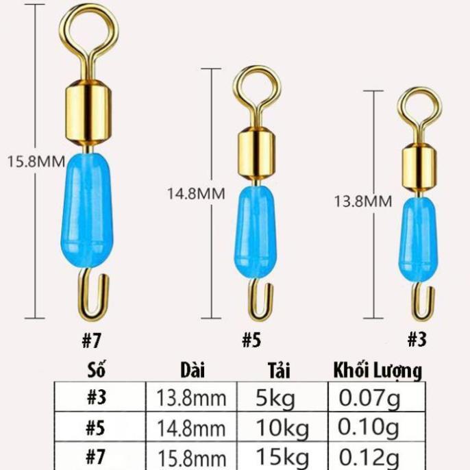 Khóa Link Số 9 Mà Ní Câu Đài 10 chiếc Khóa Link Chống Xoắn PK3 đồ câu FISHING_HD