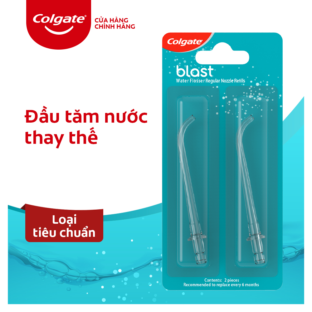 Bộ 2 đầu tăm nước Colgate thay thế - Phụ kiện cho máy tăm nước Colgate nhỏ gọn, bỏ túi