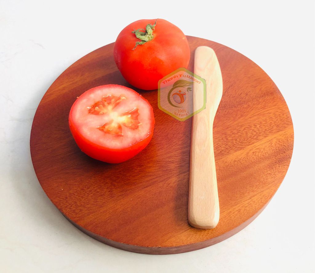THỚT TRÒN DÉCOR GỖ XÀ CỪ THANH TÚ 20CM