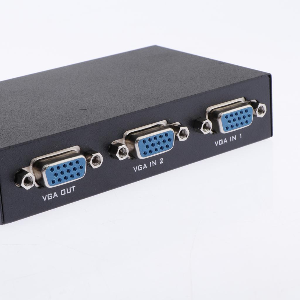 1 Monitor to 2 PC 2Port SVGA VGA Manual Sharing Switch Switcher