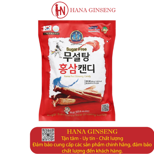 Kẹo hồng sâm không đường 365 Hàn Quốc 500g - Ăn vặt thượng hạng