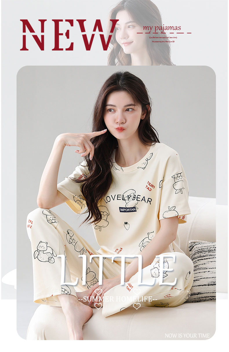 Quần áo mặc nhà cotton 8073