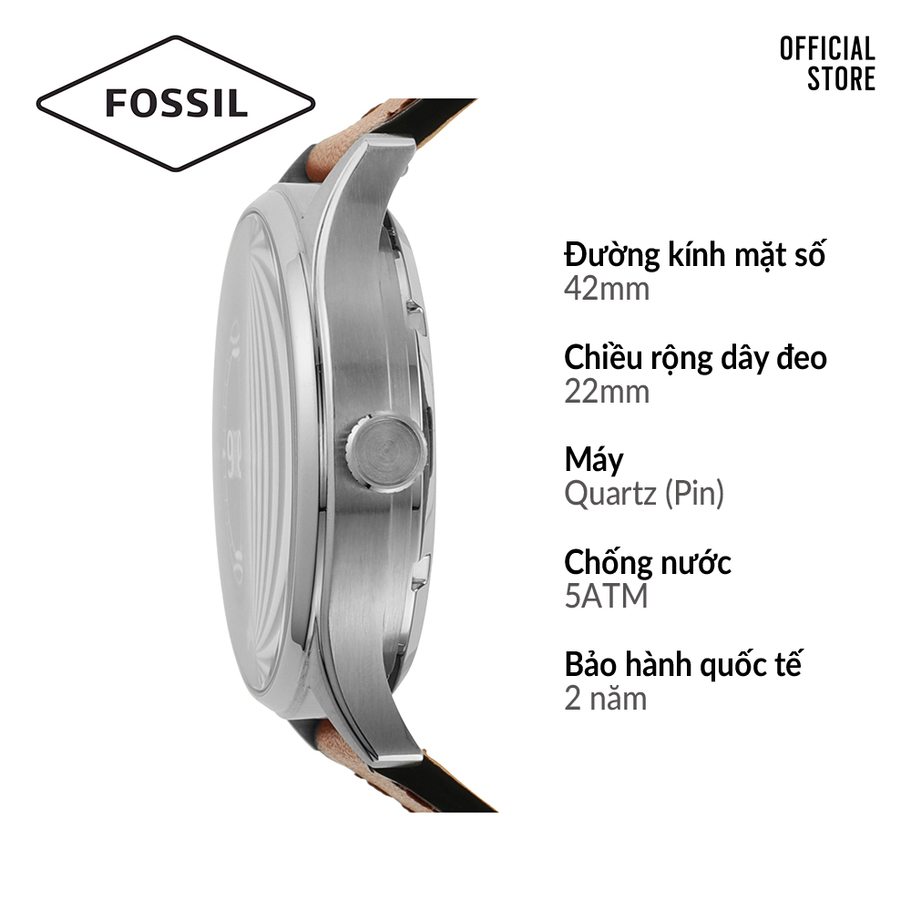 Đồng hồ nam FOSSIL Forrester dây da ME3179 - màu xanh dương