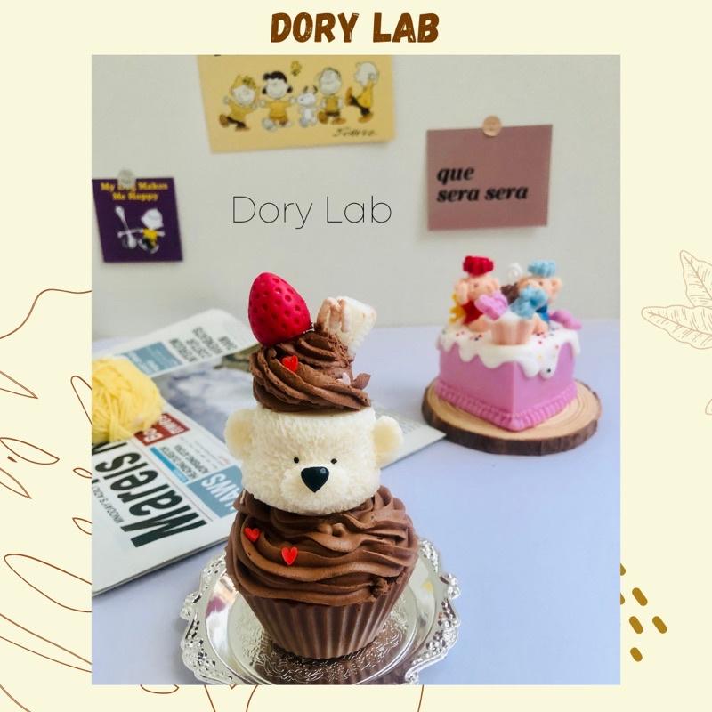 Nến Thơm Cupcake Gấu Con Cute Handmade Không Khói, Quà Tặng, Phụ Kiện Decor - Dory Lab