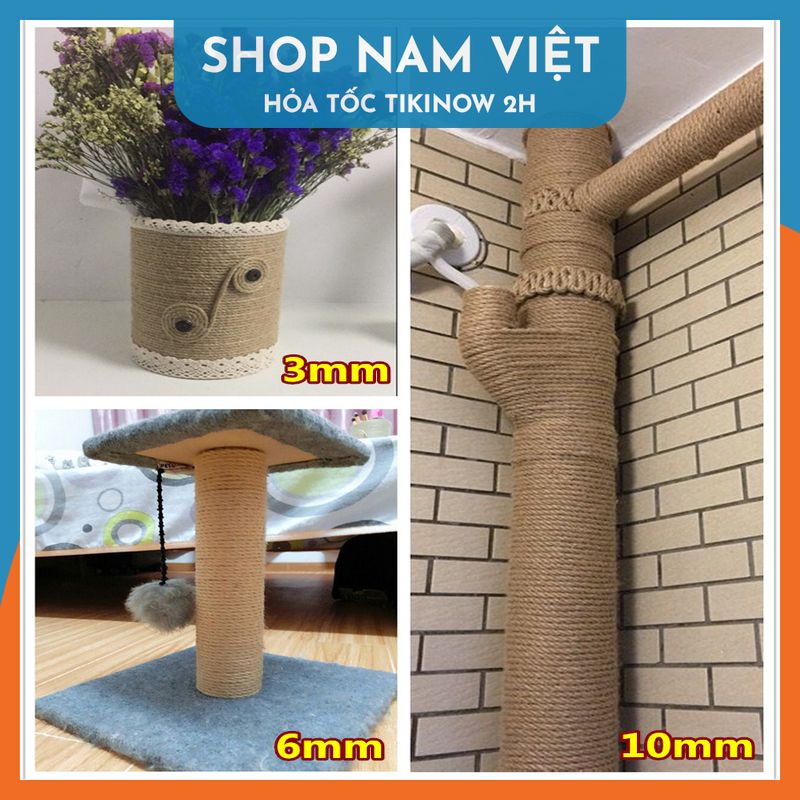 Dây Thừng Trang Trí Nhà Cửa Sợi Gai Tự Nhiên (Bán Theo Mét)