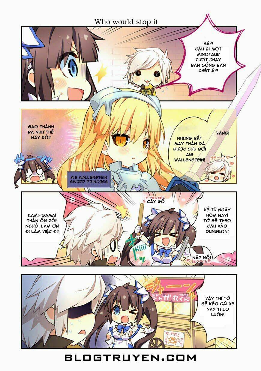 dungeon ni deai o motomeru no wa machigatte iru darou ka 4koma - days of goddess chapter 1 9