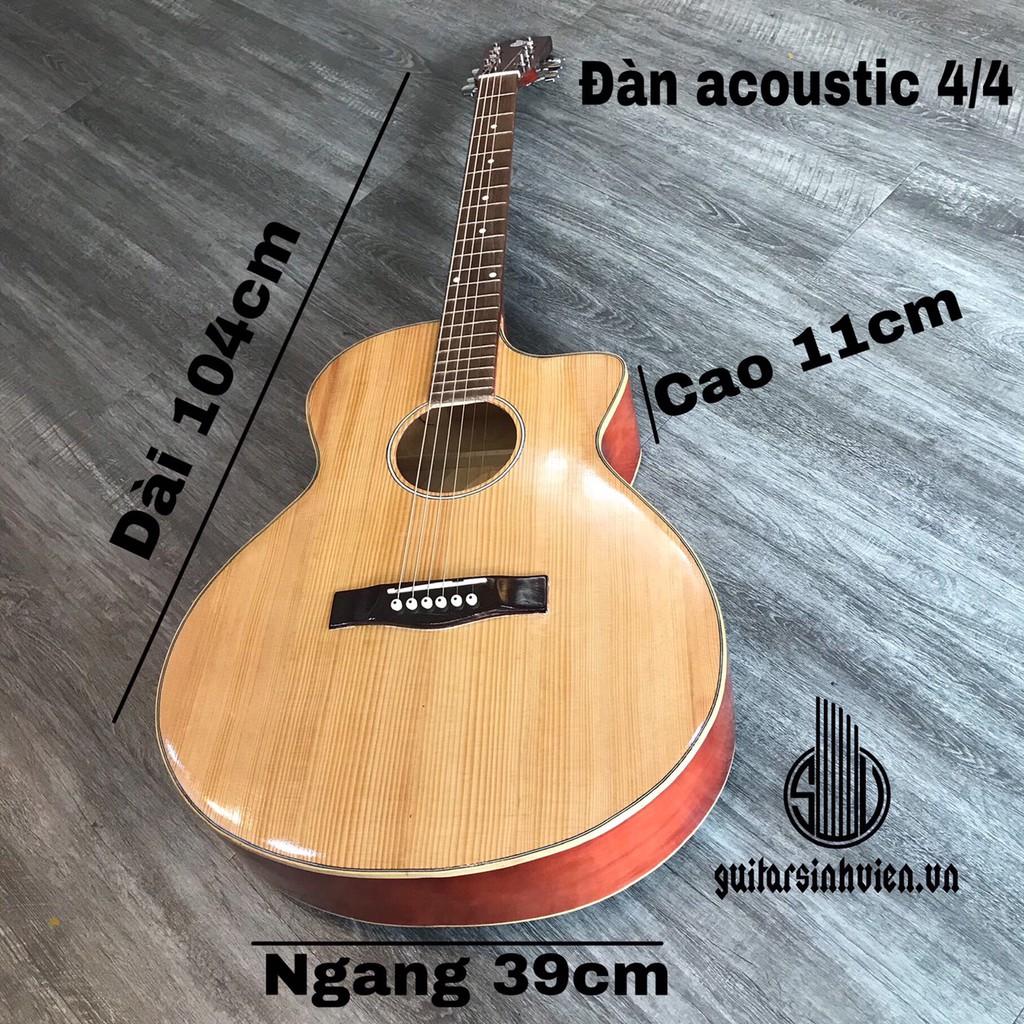 Đàn tập chơi - Guitar acoustic SVA1 - Đàn 6 phụ kiện, có bao da - Có ty chống cong giúp chơi lâu năm