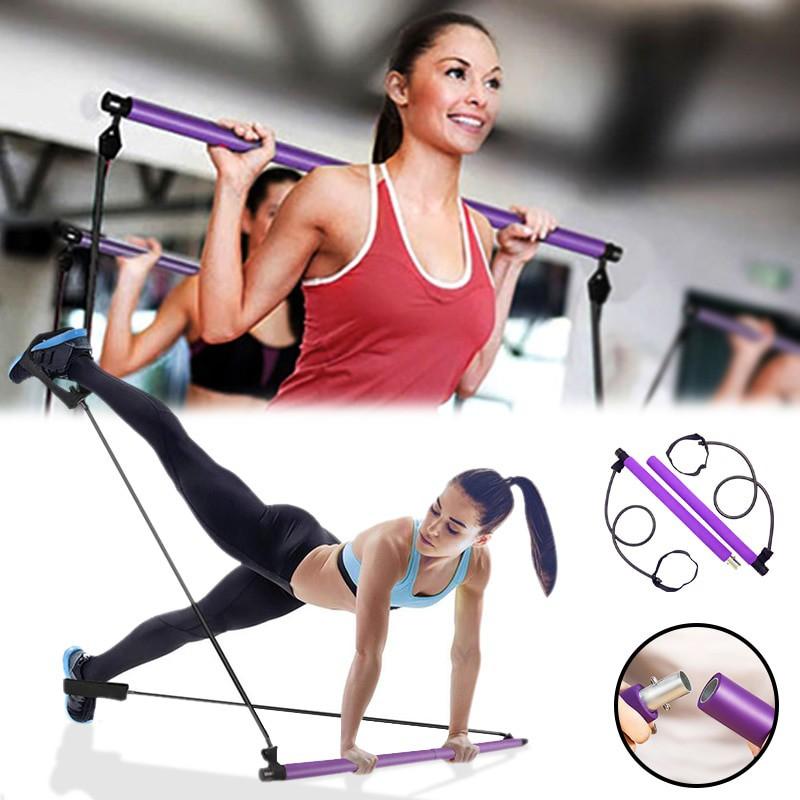 Thanh Tập Pilates Valeo Có Dây Kháng Lực Tập Tay Lưng Ngực Mông Chân Đùi Toàn Thân Đa Năng Cao Cấp