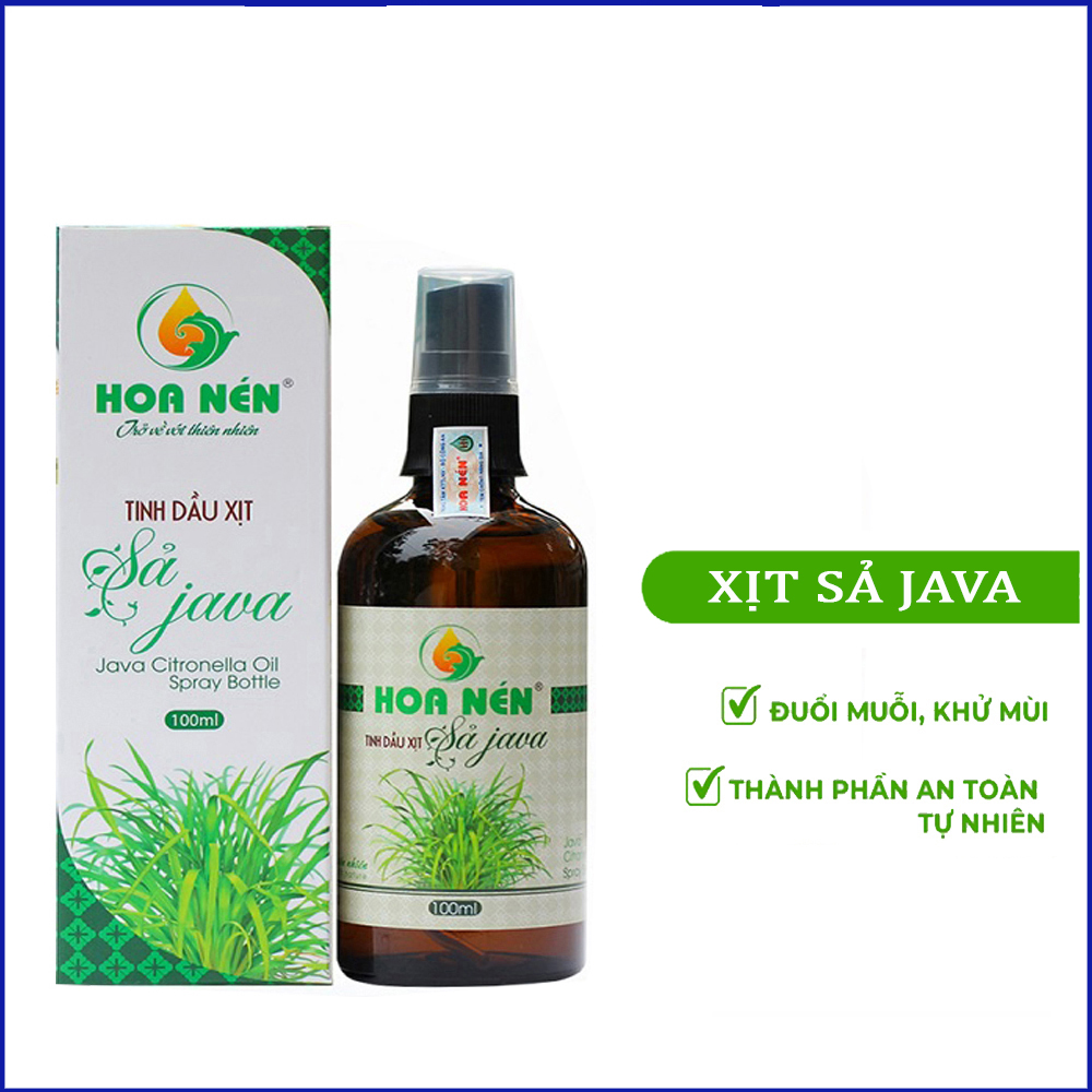 Tinh dầu sả java Hoa Nén dạng xịt phòng 100ml - Giúp khử mùi, diệt khuẩn, đuổi muỗi cực kỳ hiệu quả và an toàn