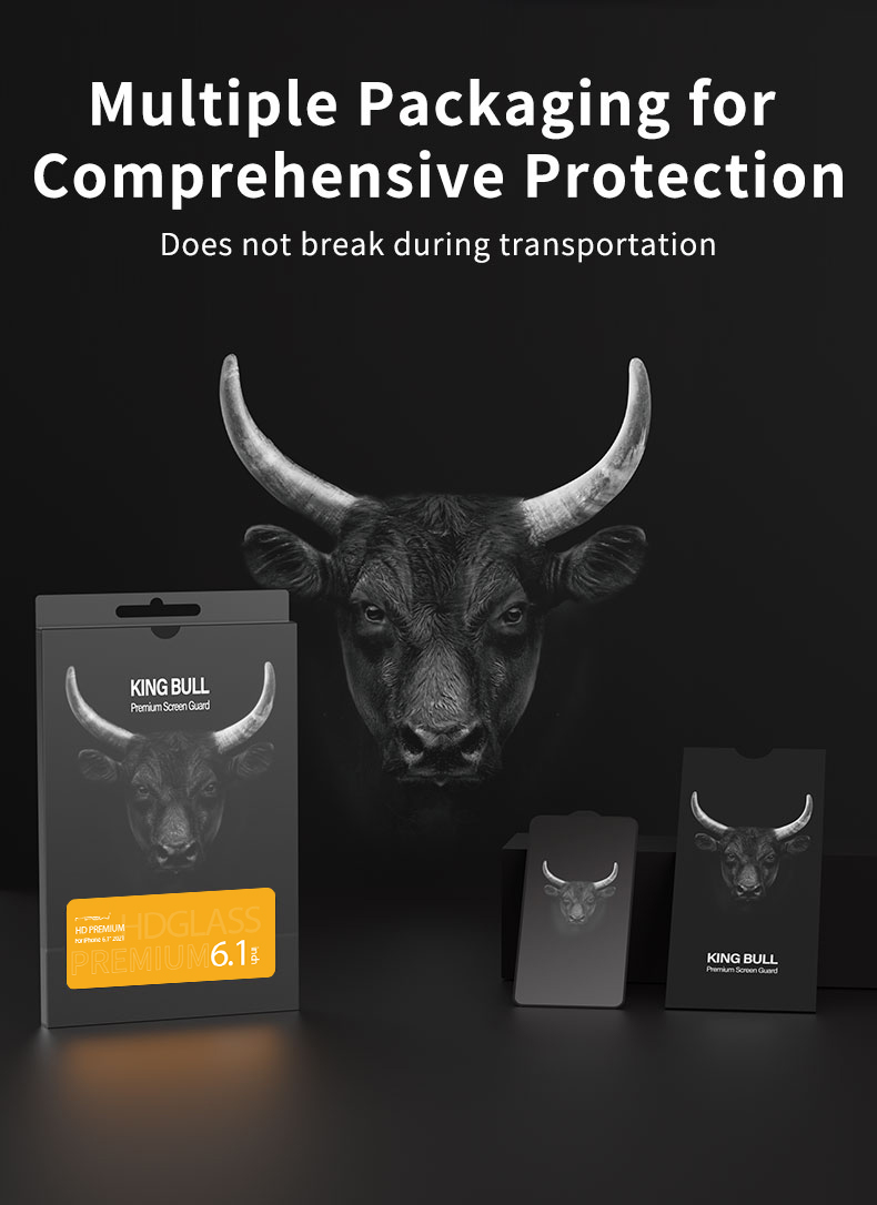 Miếng Dán Cường Lực Mipow Kingbull Premium Silk HD (2.7D) iPhone 13 Mini / iPhone 13/ iPhone 13 Pro/ iPhone 13 ProMax