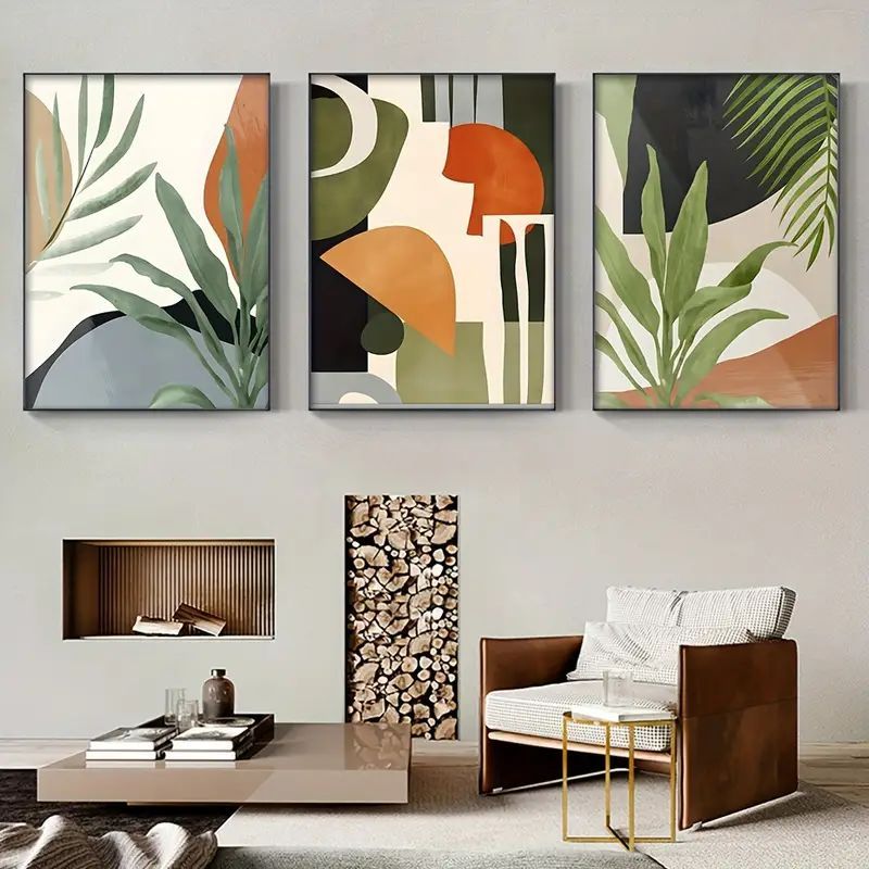 (HCM)Tranh treo tường minimalist bộ 3 tấm nhiều mẫu đẹp hiện đại kèm đinh