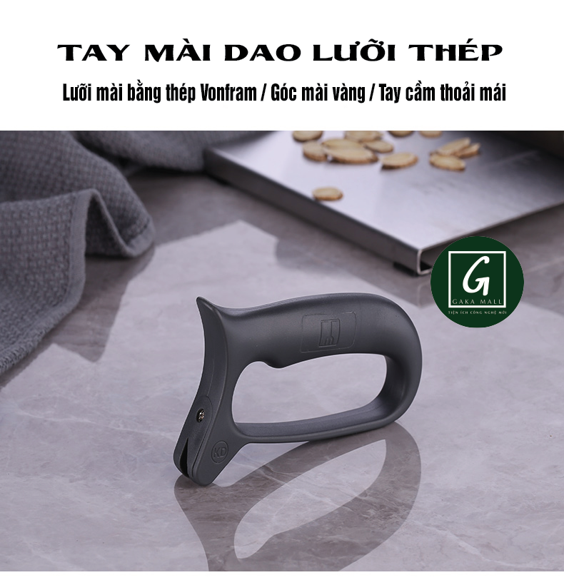 Tay mài dao dành cho dao thái thịt, KD0315, lưỡi mài bằng thép Vonfram, góc mài vàng, tay cầm thoải mái, bền vô đối