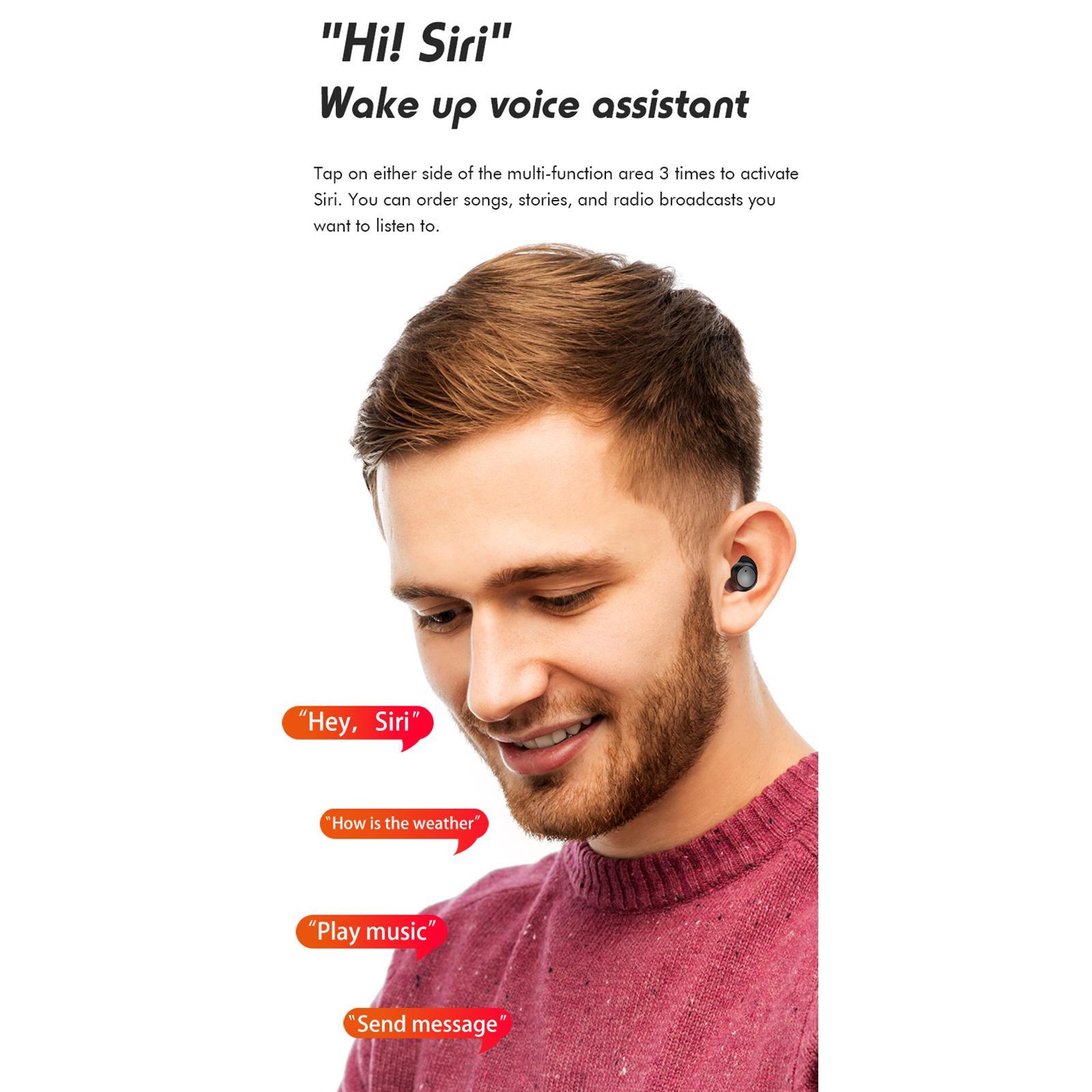 K1 Bluetooth 5.0 True Wireless Earbuds in Ear Built in Mic Headset Game Headphones Noise Canceling Compatible with iOS and Android