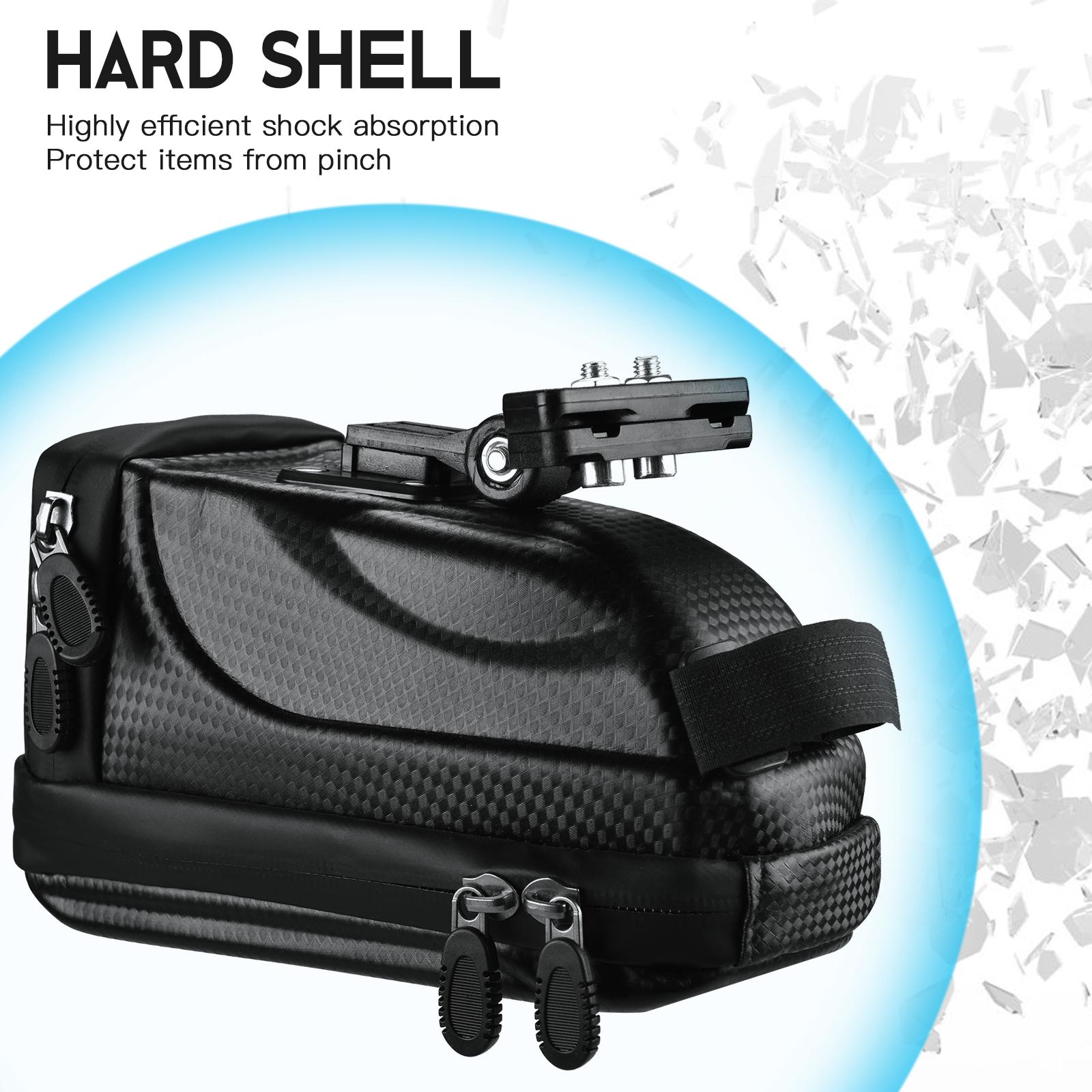 Túi yên sau xe đạp vỏ cứng có đèn hậu không thấm nước