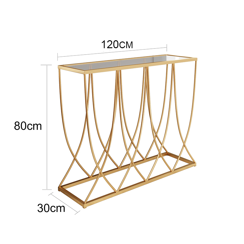 Bàn console bàn trang trí CICI mặt kính chân sắt Juno sofa CST033 120x30x80 cm nhiều màu lựa chọn