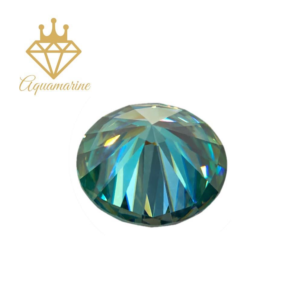 Kim cương nhân tạo Moissanite Round Green (10.5-15ly)