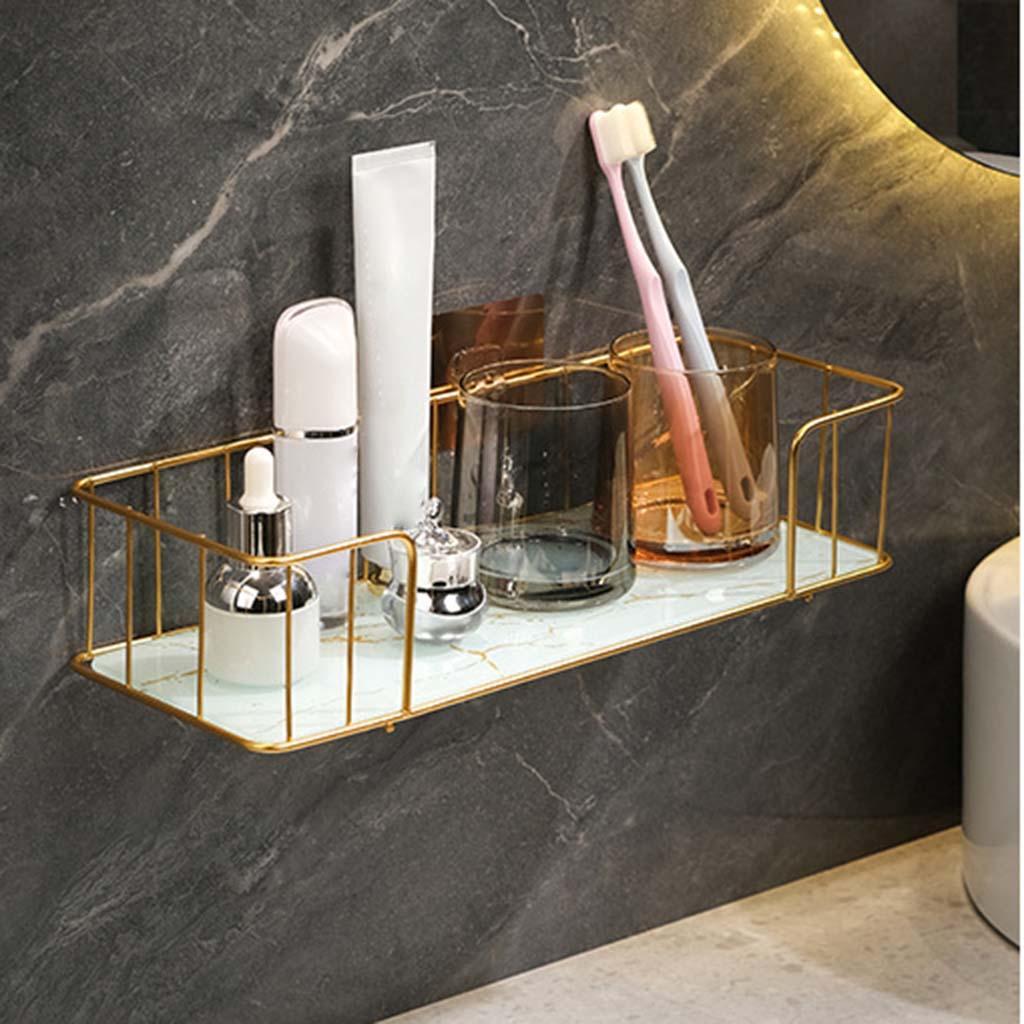 2x Wall Mounted Bathroom Shelf Cosmetic Storage Rack for Bathroom Hotel