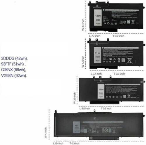 Pin dành cho Laptop DELL LATITUDE E5280 E5480 E5290 E5490 11.1V 42WH 3DDDG