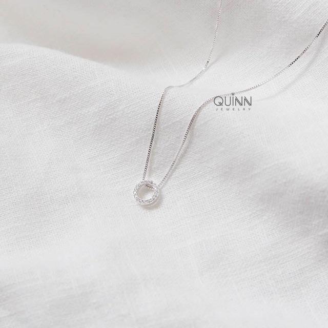 Dây chuyền vòng tròn đính đá bé